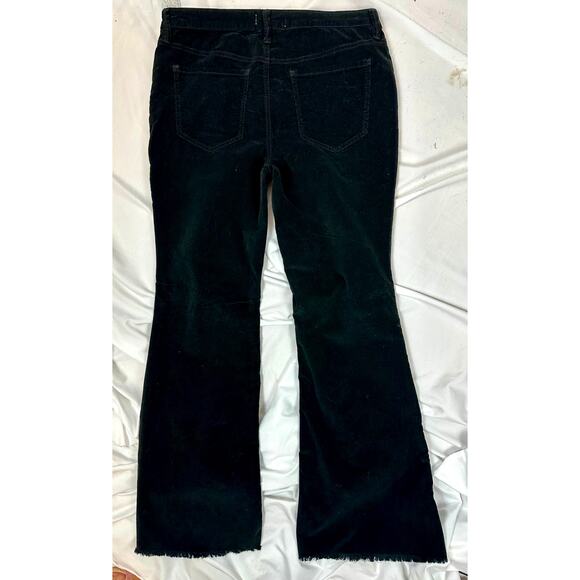 Free People Corduroy Raw Hem Flare Jeans Black Noir 31 - Picture 5 of 9
